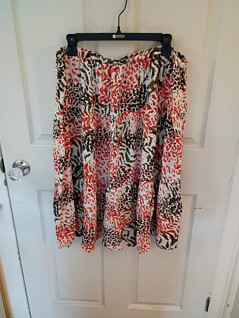 JohnPaulRichard Multi-Color Abstract Animal Print Circle Skirt